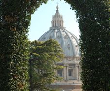Vatican Garden view of St Peter's Dome